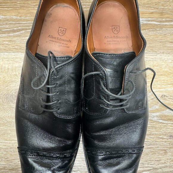 Allen Edmonds Madison Avenue Black Leather Cap Toe Oxfords Men's Size 11 - Picture 6 of 8